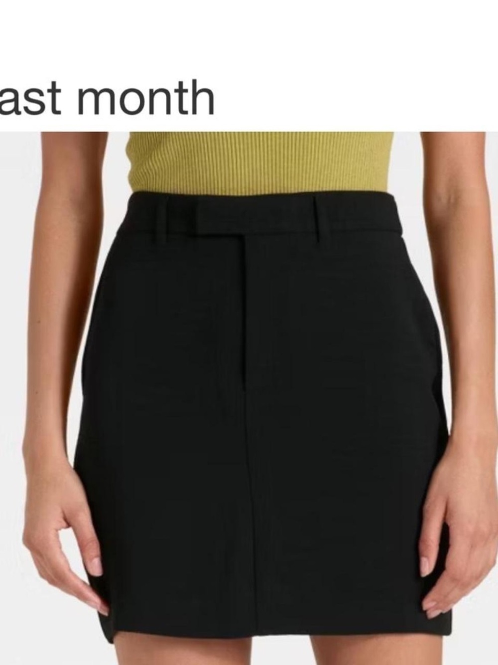 NWT A New Day mini skirt with stretch waist and zipper front Lg D95